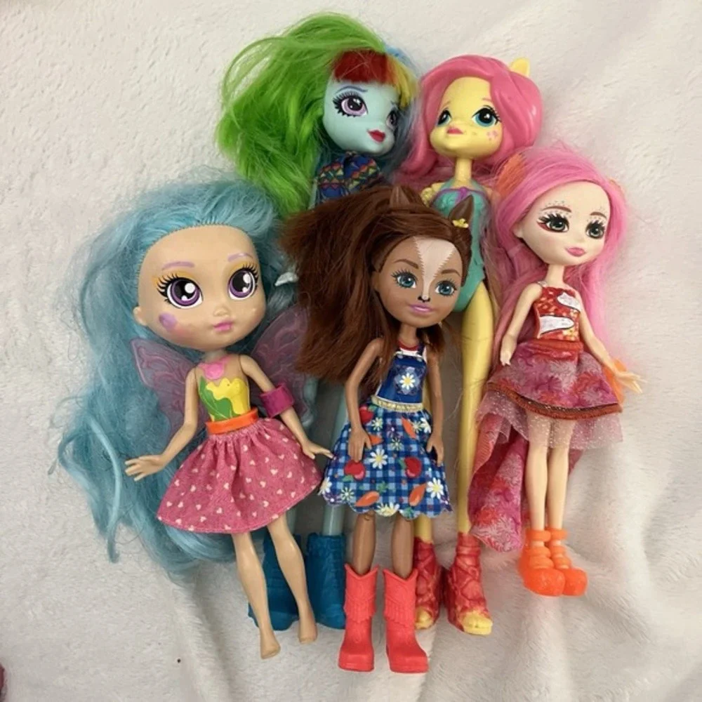 MLP Equestria Bright Fairy Friend Enchantimals Doll Lot‎ Of Five Doll Toys